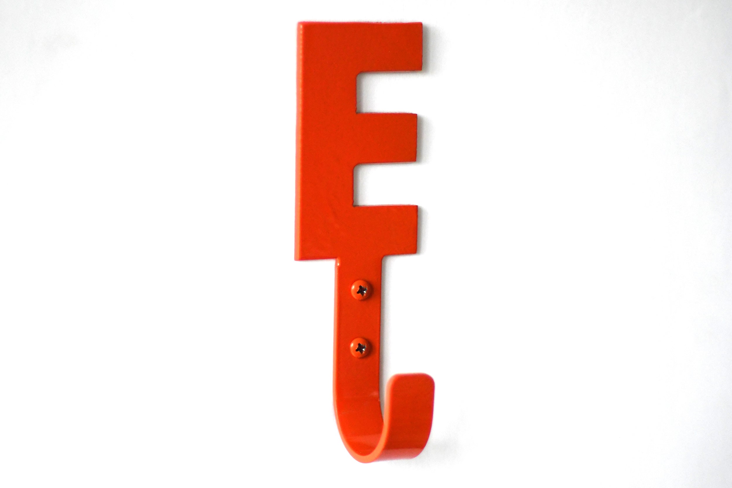 Vintage Metal Letter E Wall Hooks