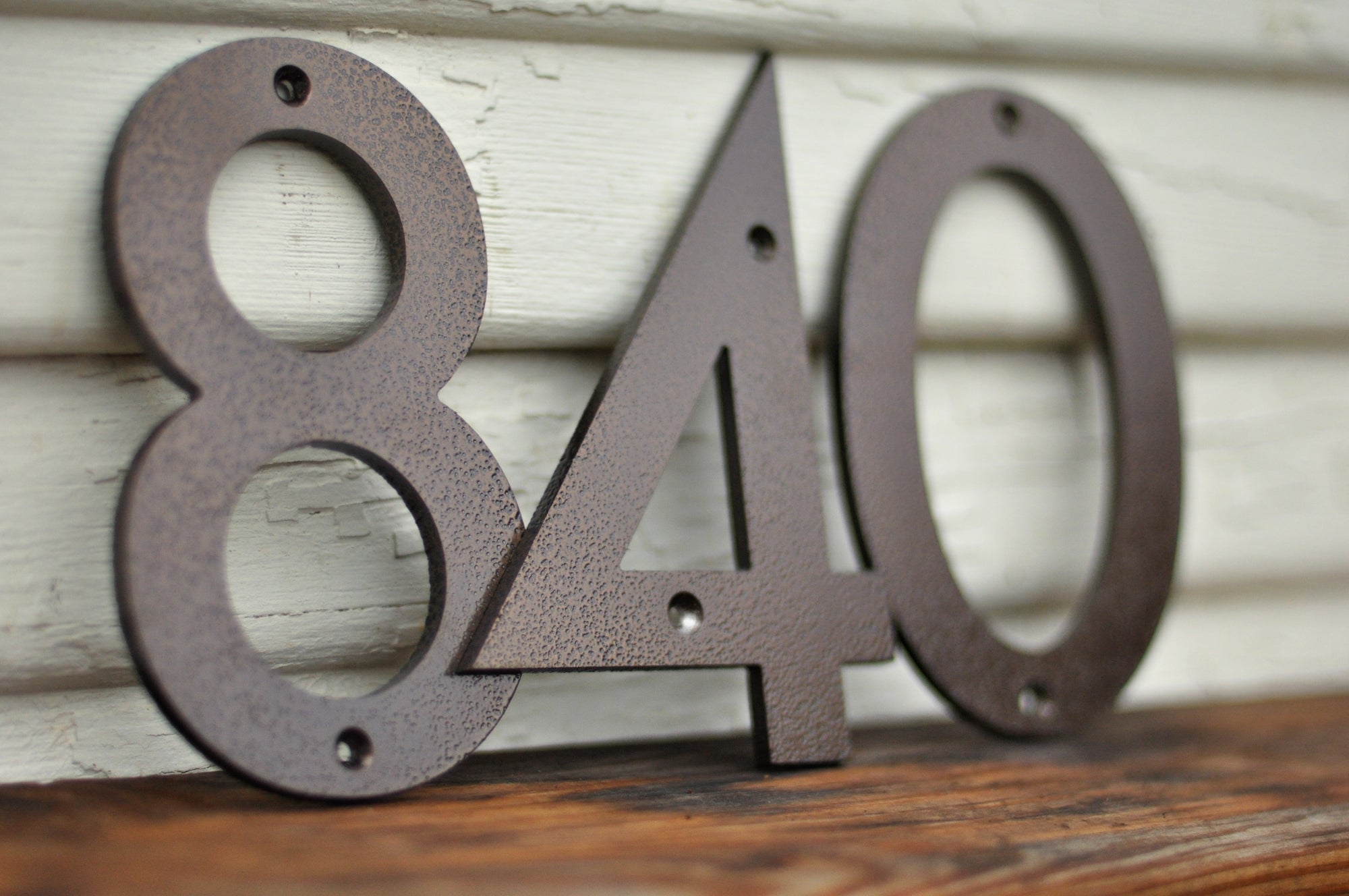 Weathered Copper Powder Coated Aluminum Numbers